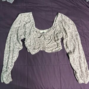 Cropped long sleeve blouse, super cute I just don’t wear it much.